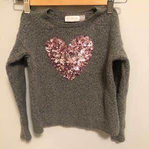 Sequin Heart Sweater Size 5/6